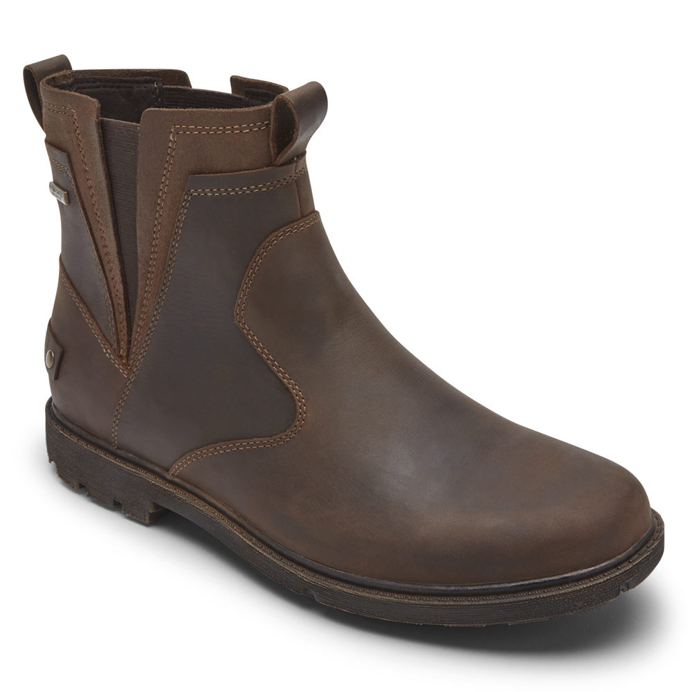 Rockport Mens Storm Surge Waterproof Chelsea - Boots Brown - YNV308579